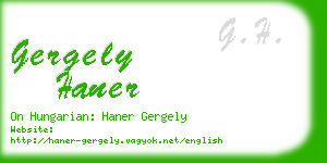 gergely haner business card
